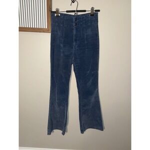 We The Free Free People Blue Corduroy High Rise Flare Pants Size 27